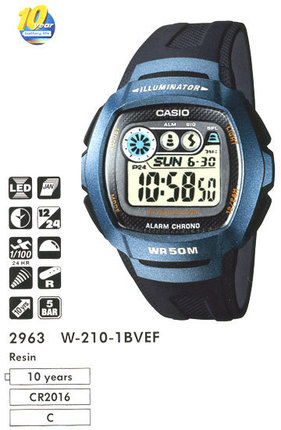 Часы CASIO W-210-1BVEF