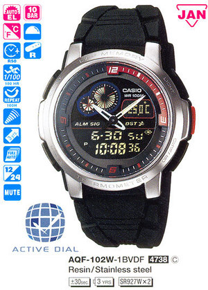 Часы CASIO AQF-102W-1BVDF