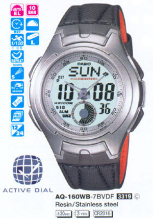 Часы Casio TIMELESS COLLECTION AQ-160WB-7BVEF