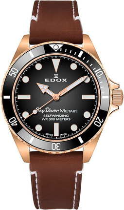 Часы Edox SkyDiver Military Limited Edition 80115 BRZN NDR + ремешок