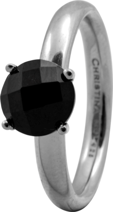Кільце CC 800-3.1.A/59 Black Onyx silver 
