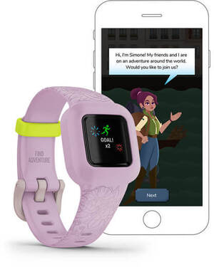 Смарт-годинник Garmin Vivofit Jr. 3 Lilac Floral (010-02441-01)