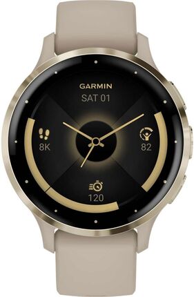 Смарт-годинник Garmin Venu 3S Soft Gold Stainless Steel Bezel with Ivory Case and Silicone Band (010-02785-04)