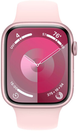Смарт-годинник Apple Watch Series 9 GPS 45mm Pink Aluminium Case with Pink Sport Band - M/L (MR9H3QP/A)