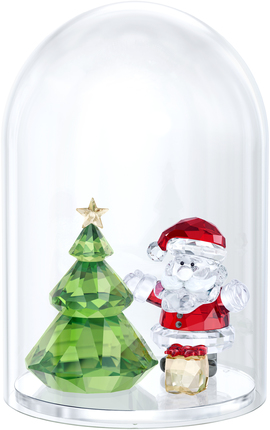 Фигурка Swarovski BELL JAR - CHRISTMAS TREE & SANTA 5403170