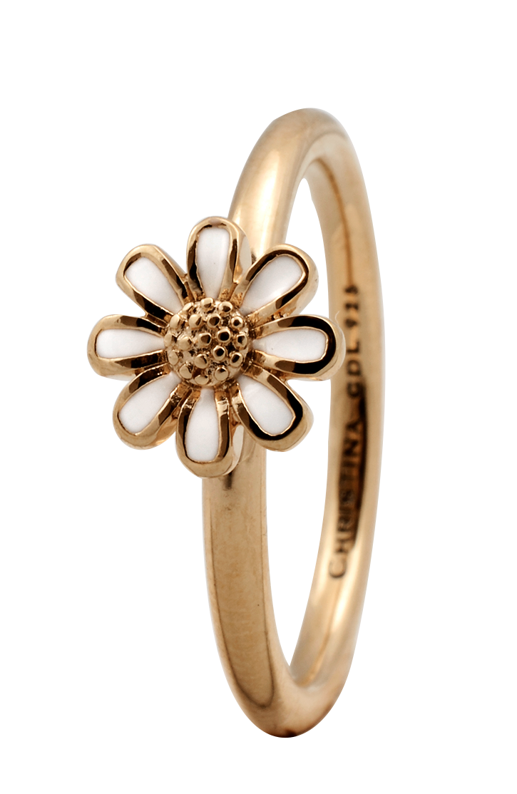 

Кольцо CC 800-1.9.B/51 Marguerite enamel goldpl., 800-1.9.B/51