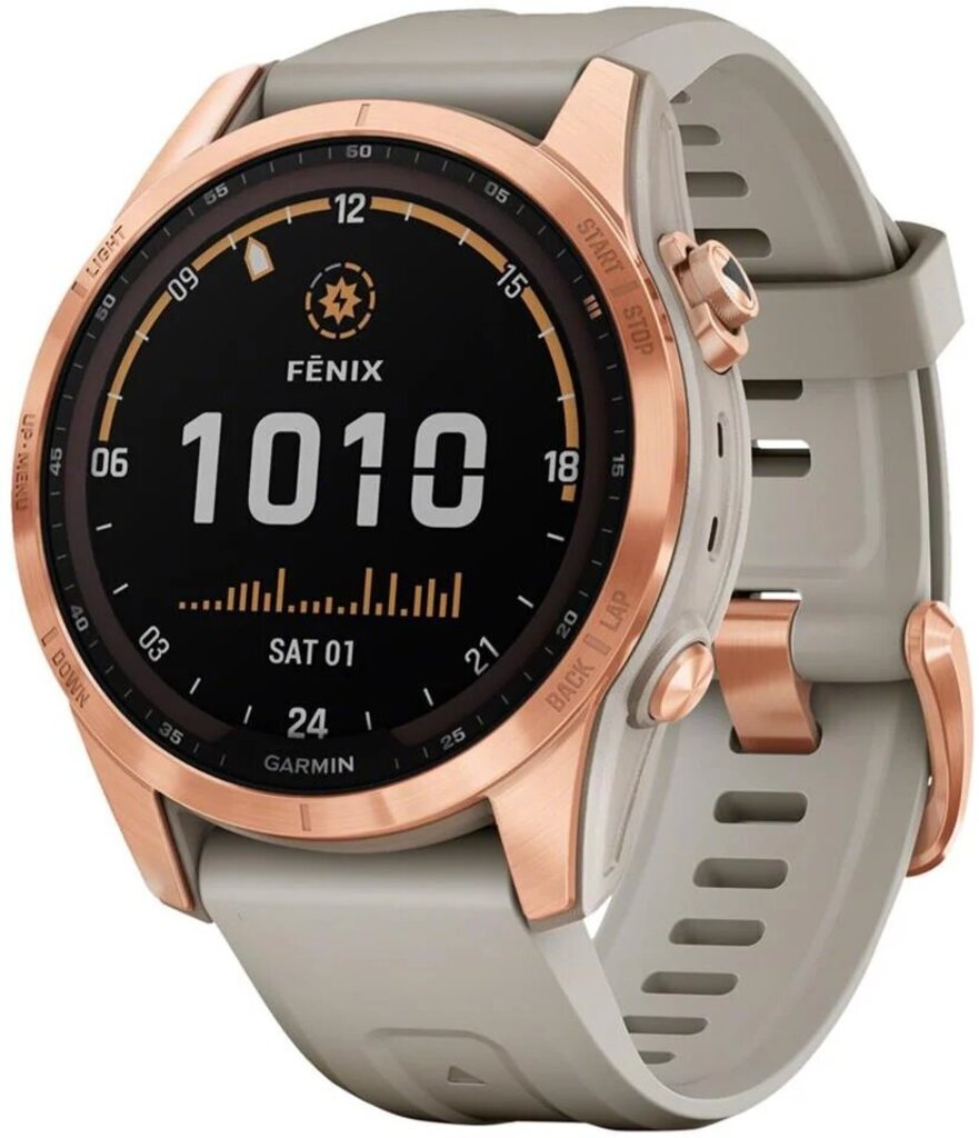

Смарт-часы Garmin fenix 7S Solar Rose Gold with Light Sand Band (010-02539-11), 010-02539-11
